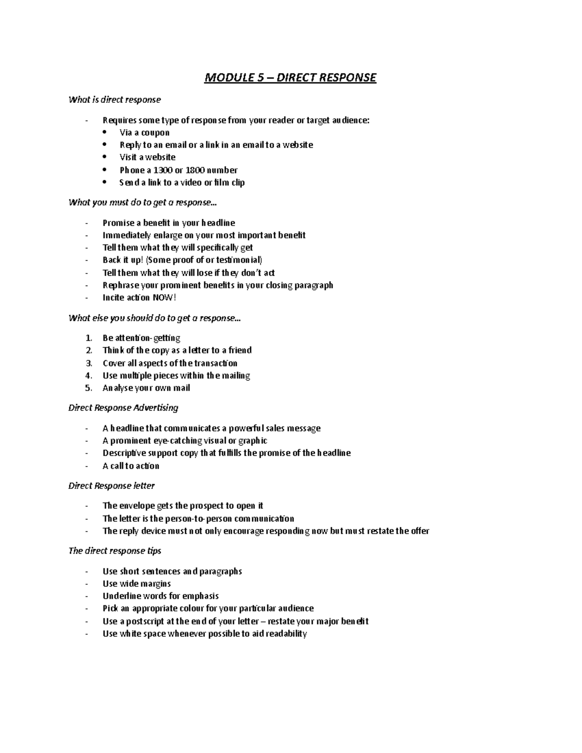 mod5-direct-response-module-5-direct-response-what-is-direct