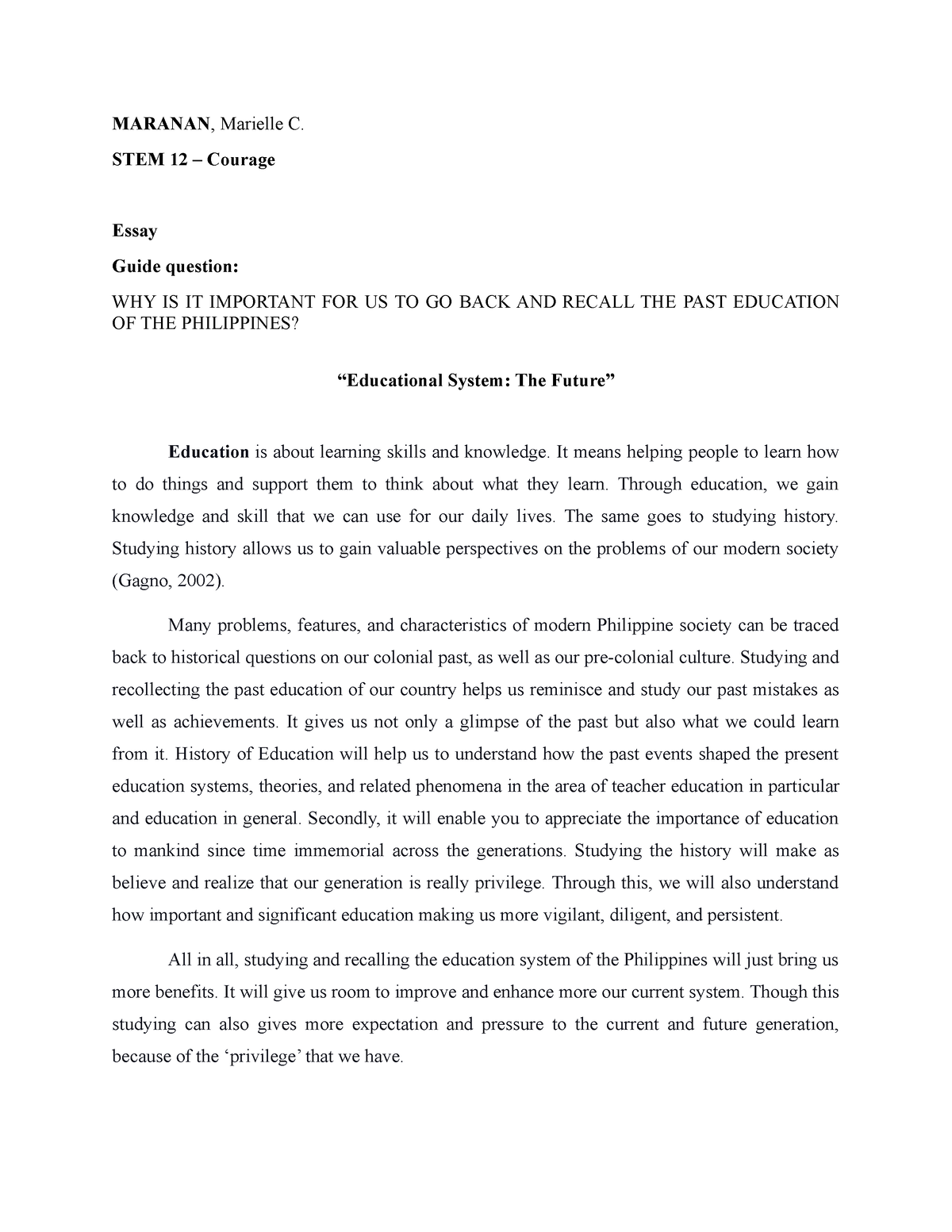 2 paragraph essay about school rules and regulations philippines