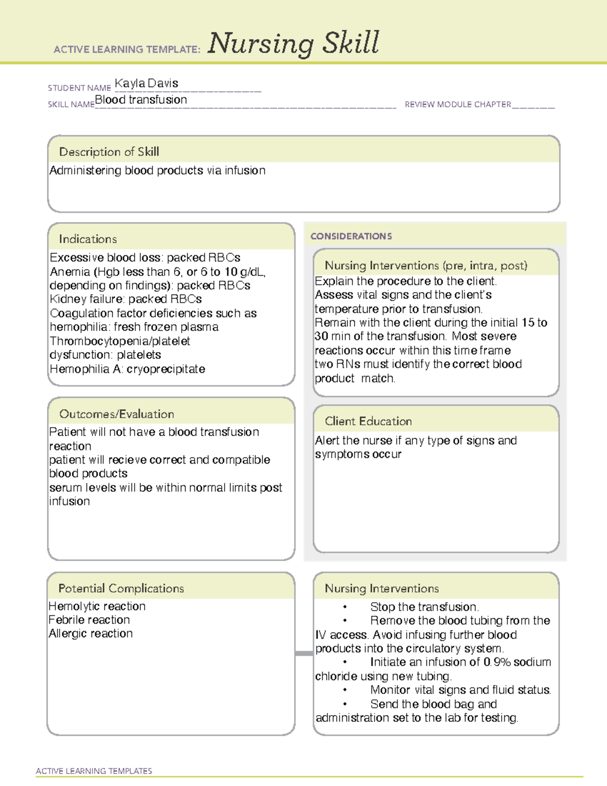 Nursing skill restricted copy - nur221 - ACTIVE LEARNING TEMPLATES ...