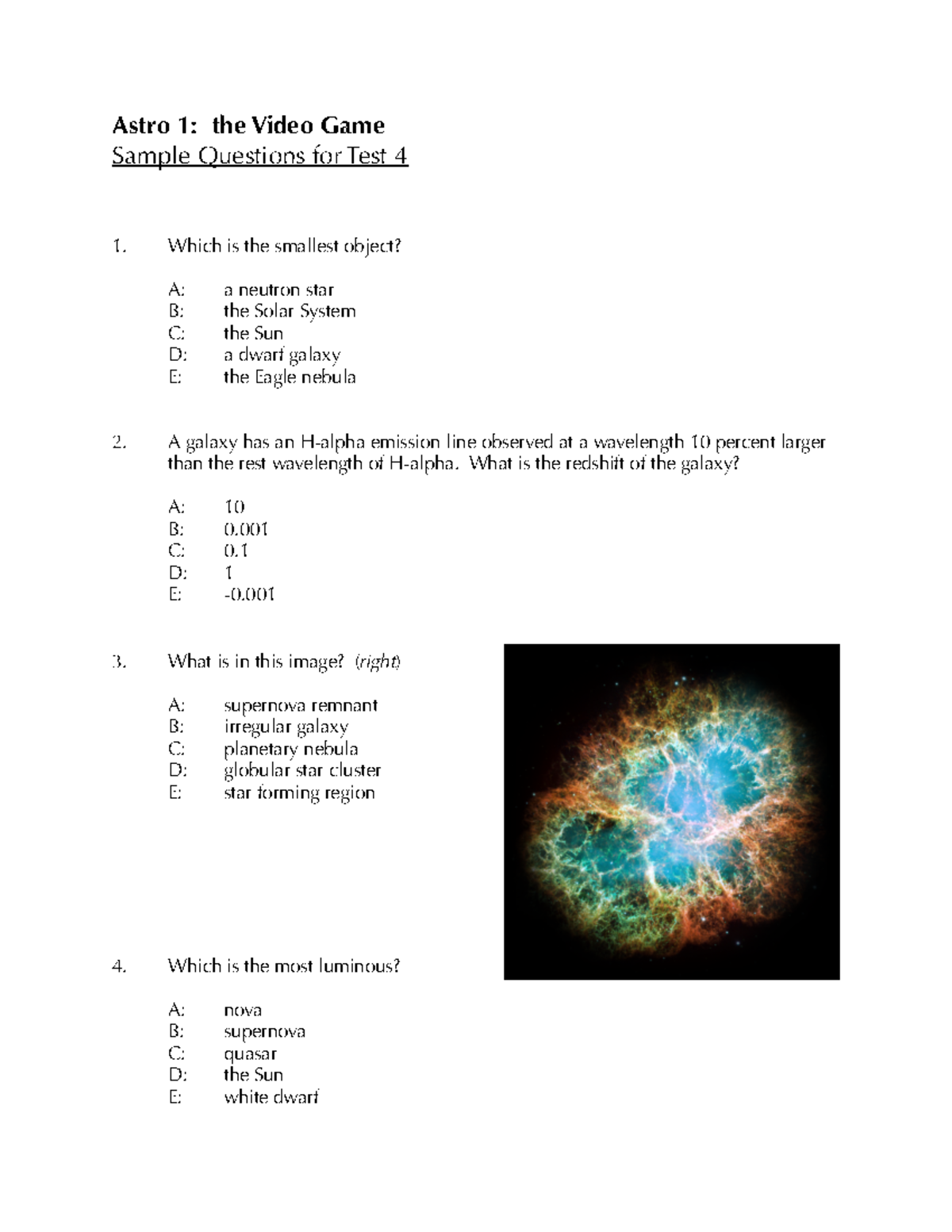 Astro 4 Sample Test Questions 1 Penn State Studocu