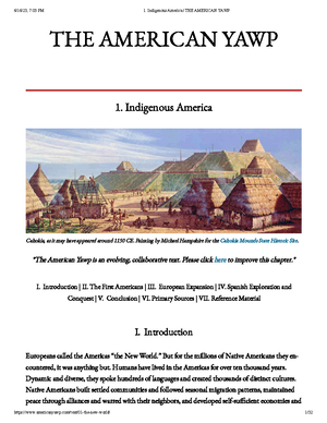 2. Colliding Cultures THE American YAWP - I. Introduction | II. Spanish ...