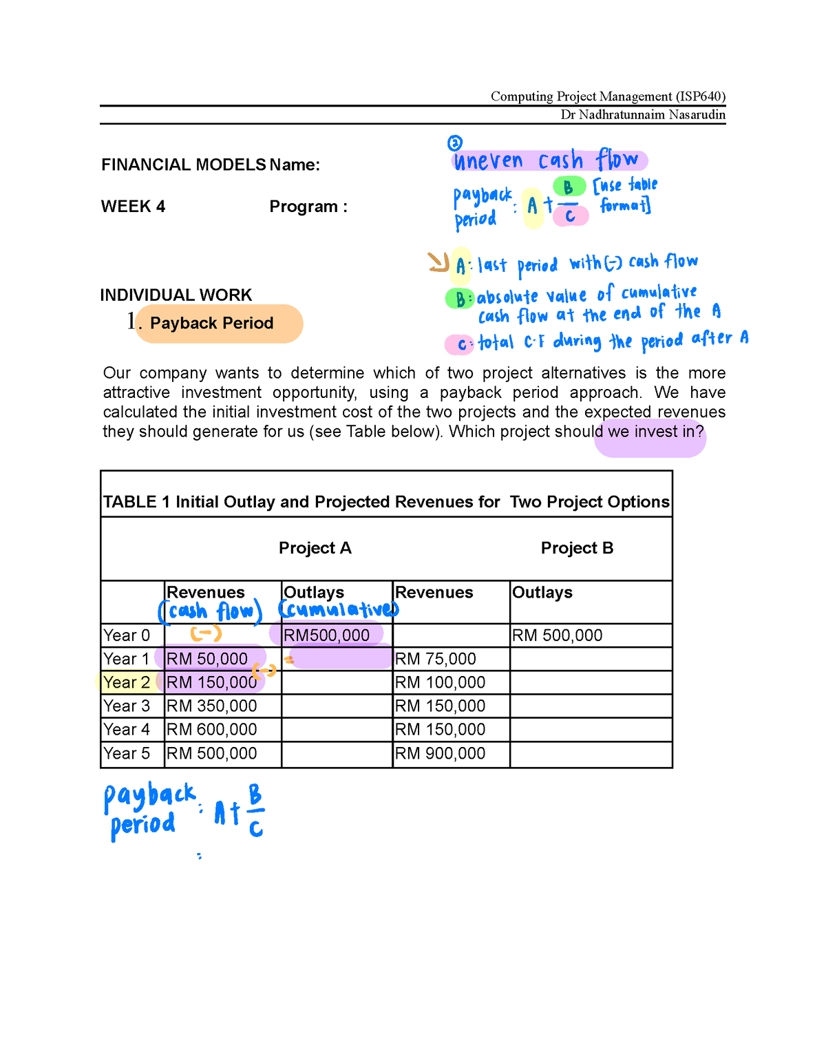 ISP 640 - Notes - Computing Project Management (ISP640) Dr ...