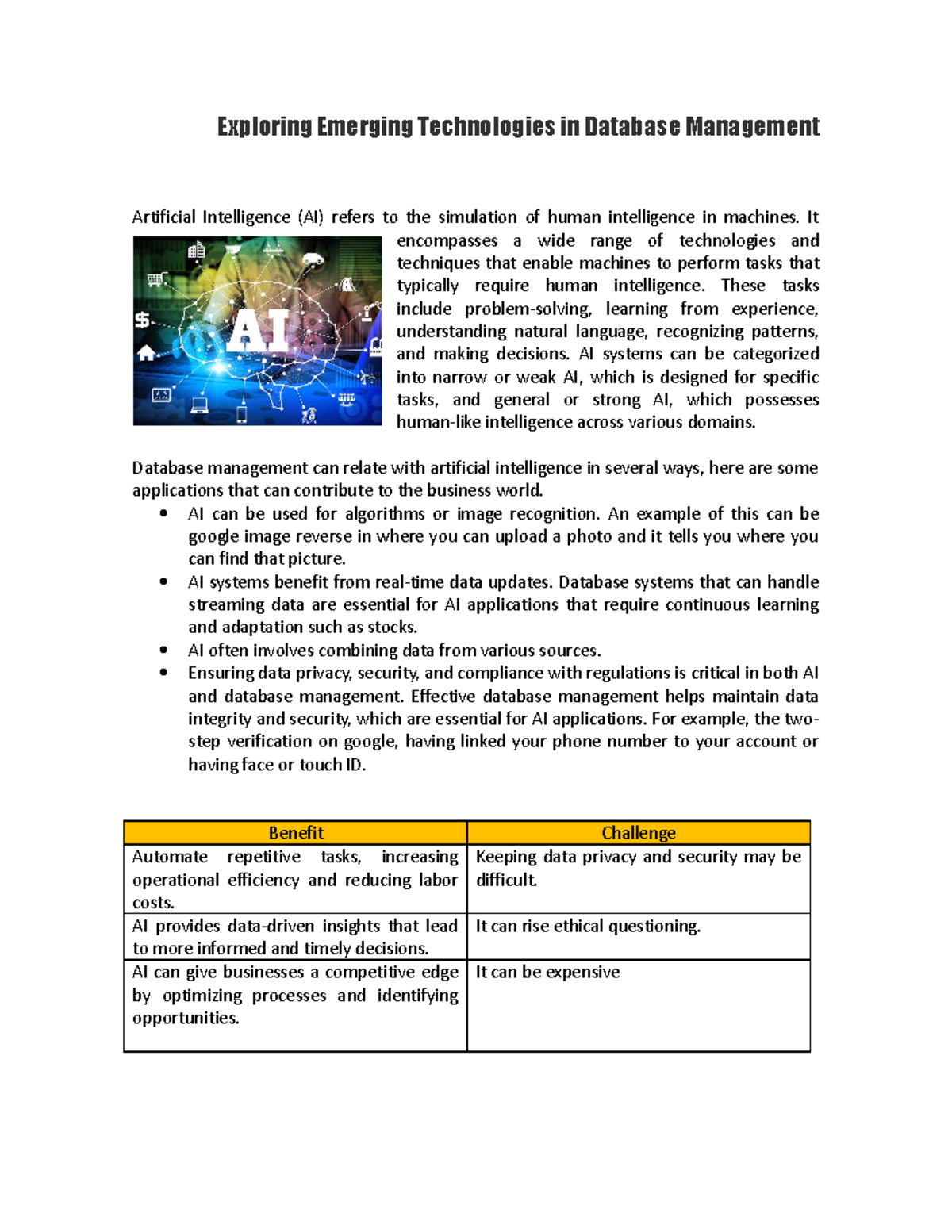 Exploring Emerging Technologies in Database Management - It encompasses ...