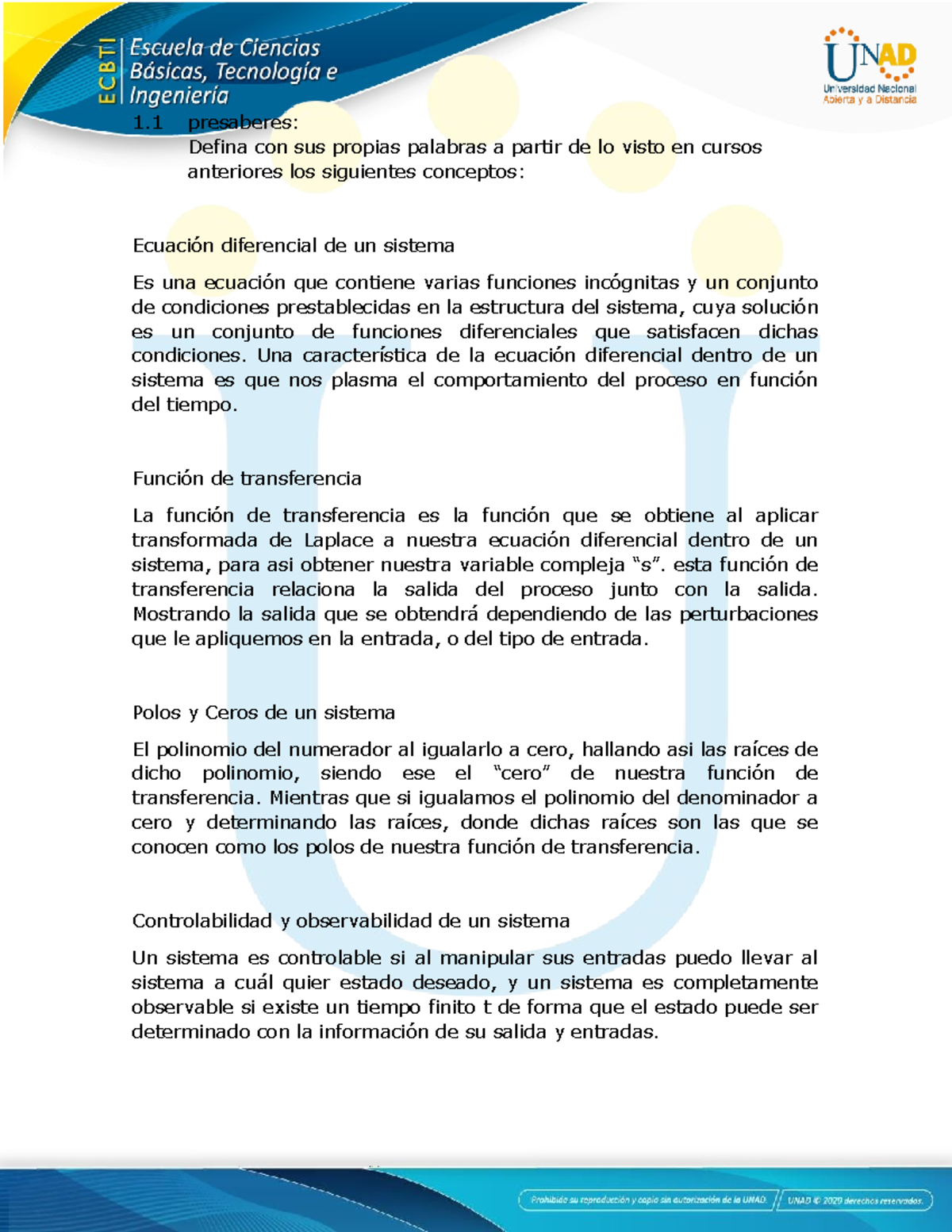 Conceptos teoricos 1 - taller 2021 - 1 presaberes: Defina con sus ...