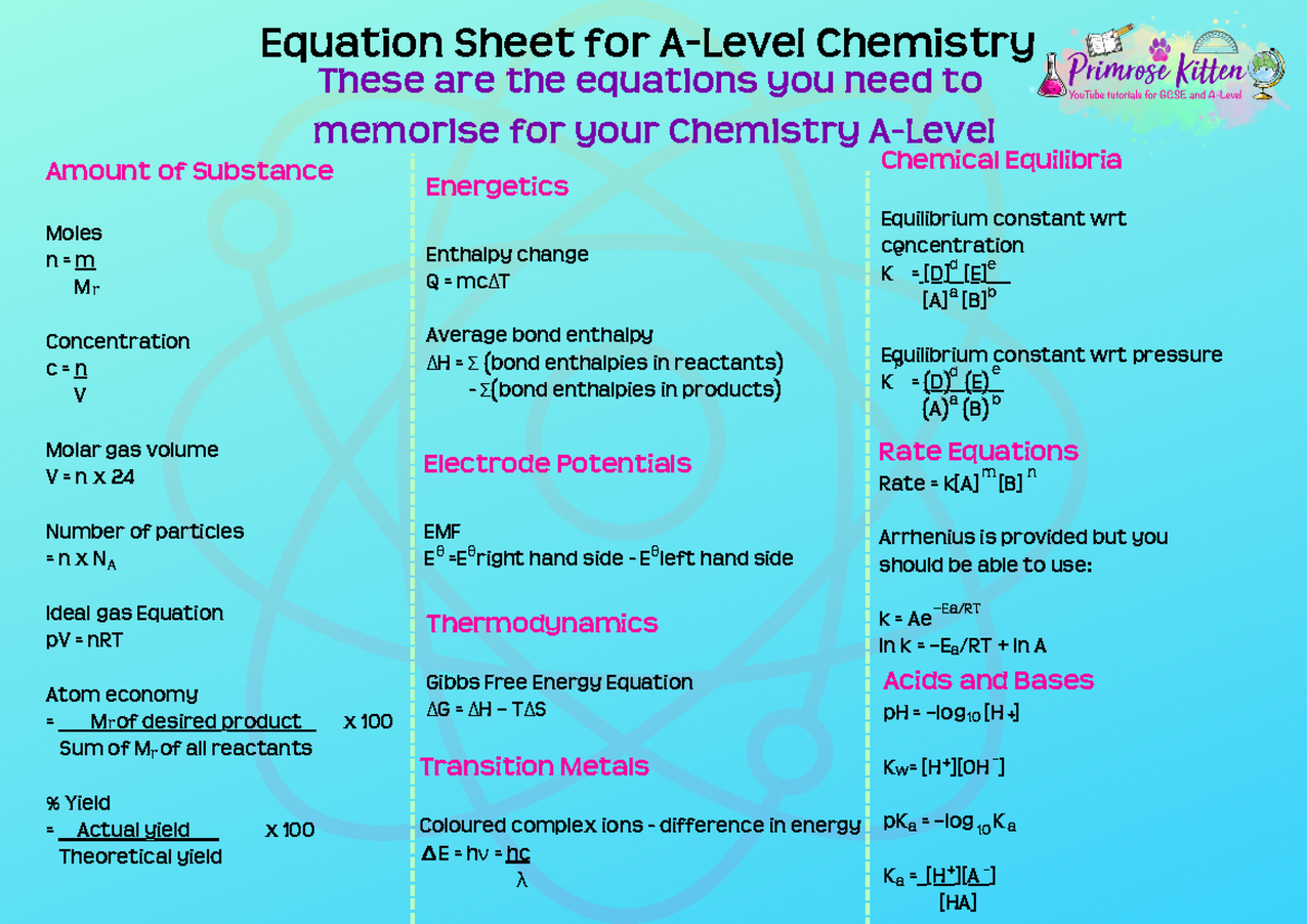 a-level-chemistry-equation-sheet-equation-sheet-for-a-level-chemistry