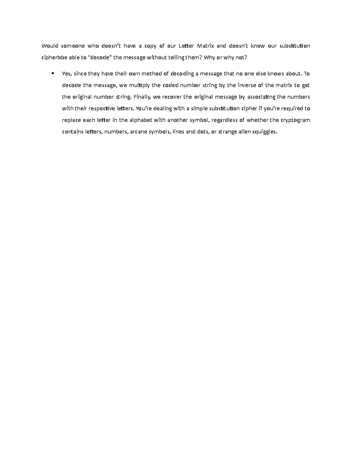 Doc22 - Would someone who doesn’t have a copy of our Letter Matrix and ...