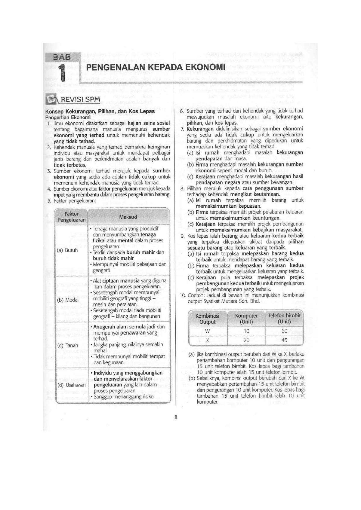 NOTA Ekonomi TINGKATAN 4 - Accounting - Studocu