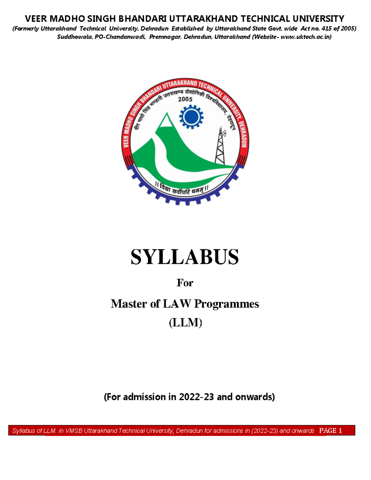 202301241801044912 LLM- Syllabus - Syllabus of LLM. in VMSB Uttarakhand ...