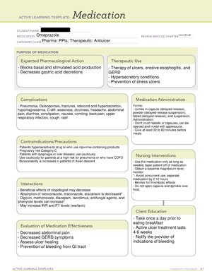 Sucralfate (Medication ALT) ACTIVE LEARNING TEMPLATES THERAPEUTIC