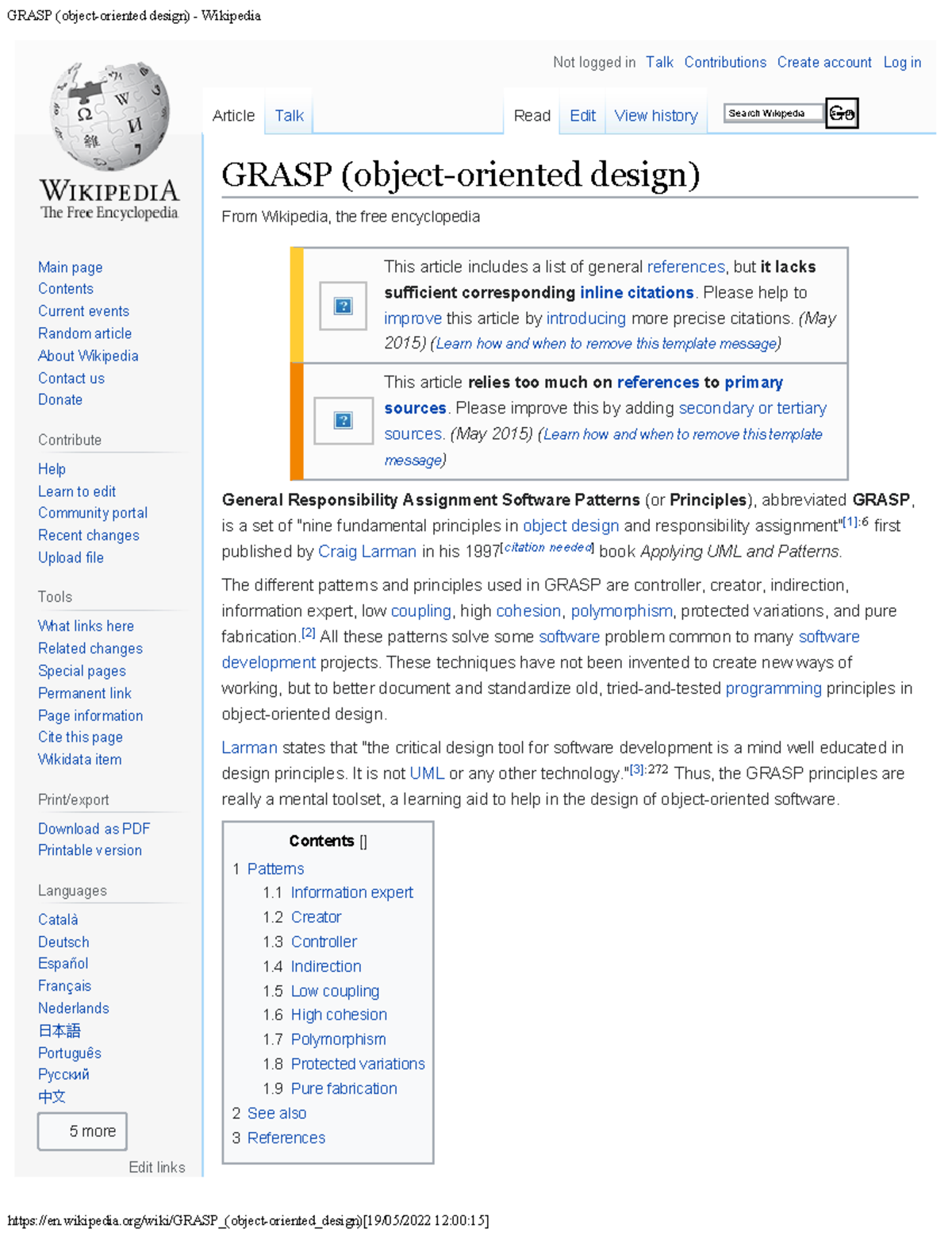 Grasp (object-oriented Design) - GRASP (object-oriented Design) From ...