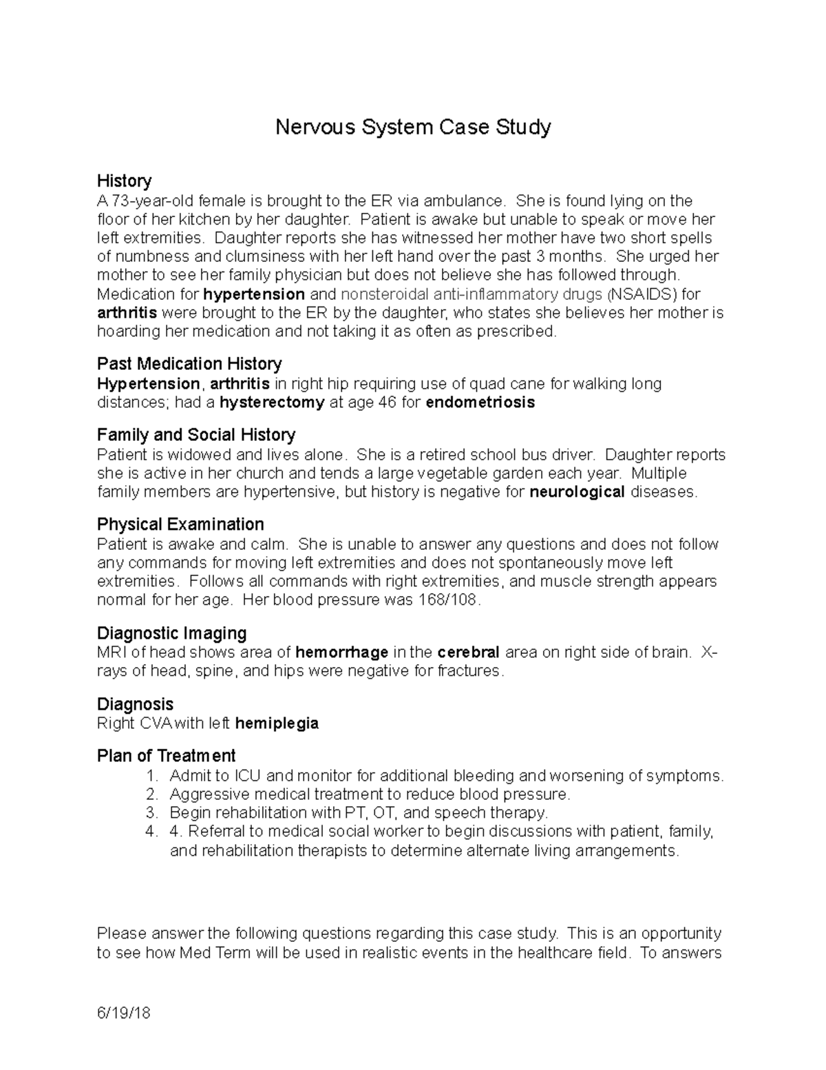 case study buffalo nervous system