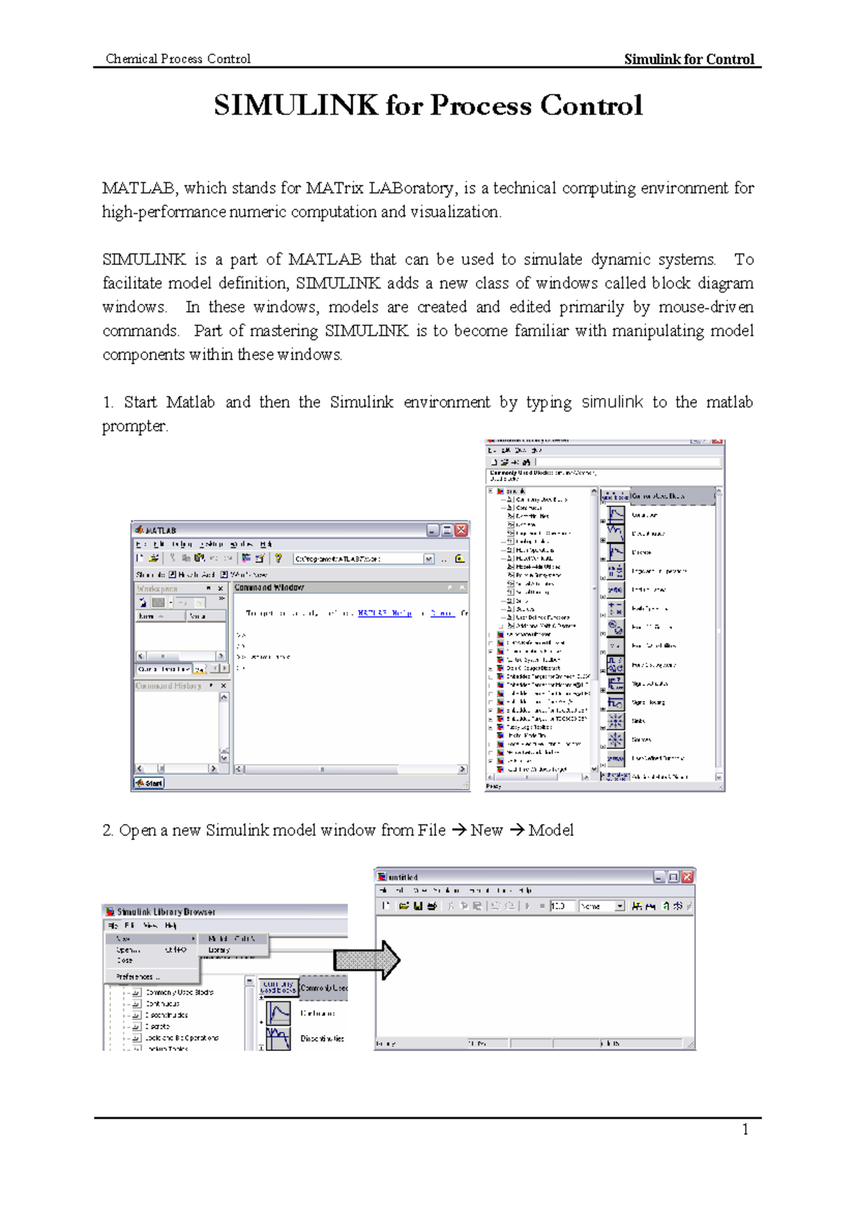 Session 11- Simulink Control - SIMULINK for Process Control MATLAB ...