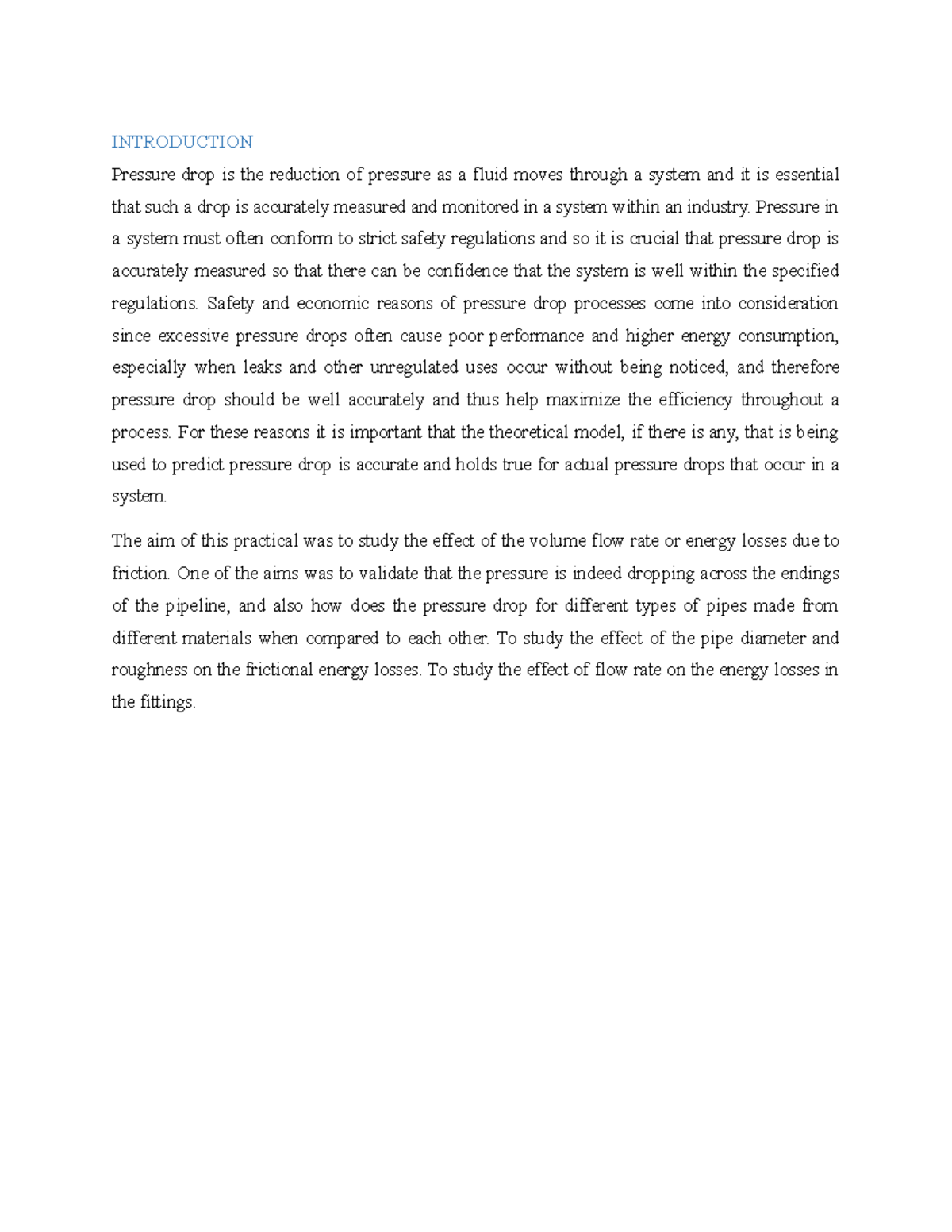 Practical Introduction and Experimental procedure - INTRODUCTION ...