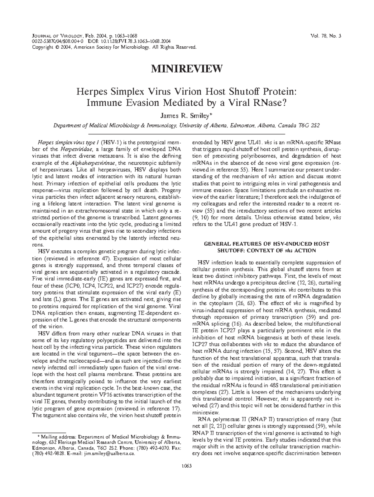 case study on herpes virus