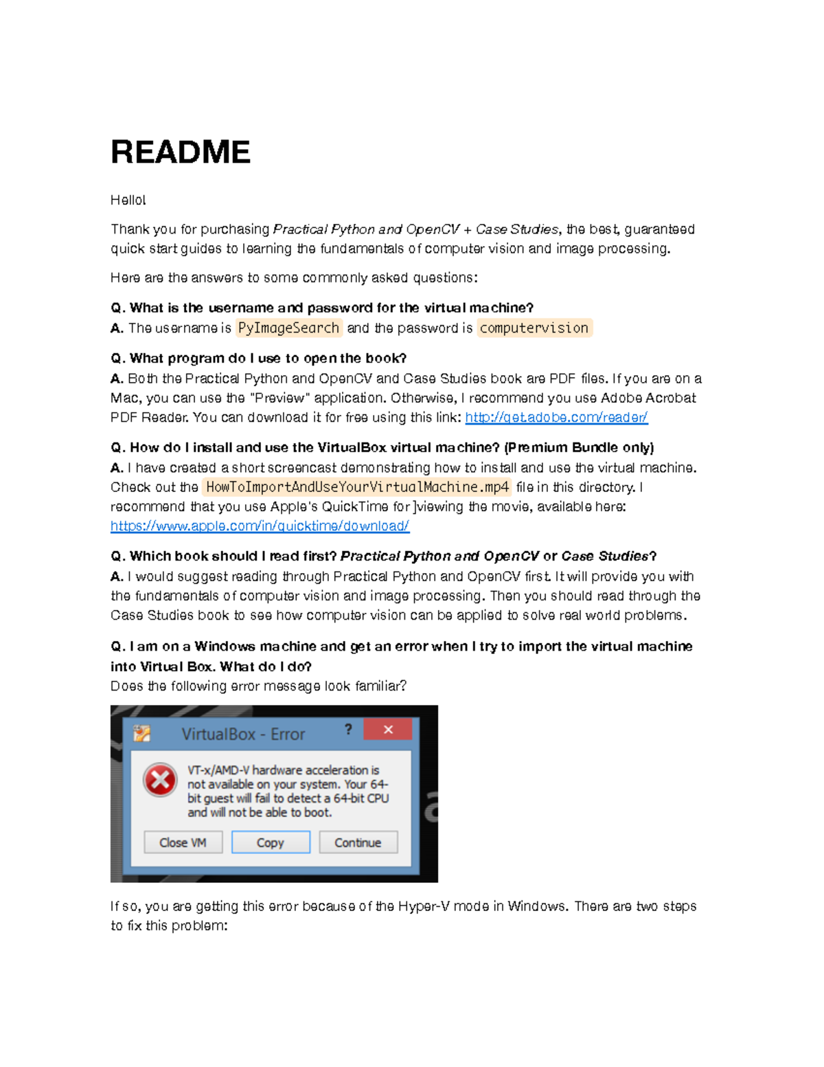 Readme - tac - README Hello! Thank you for purchasing Practical Python ...