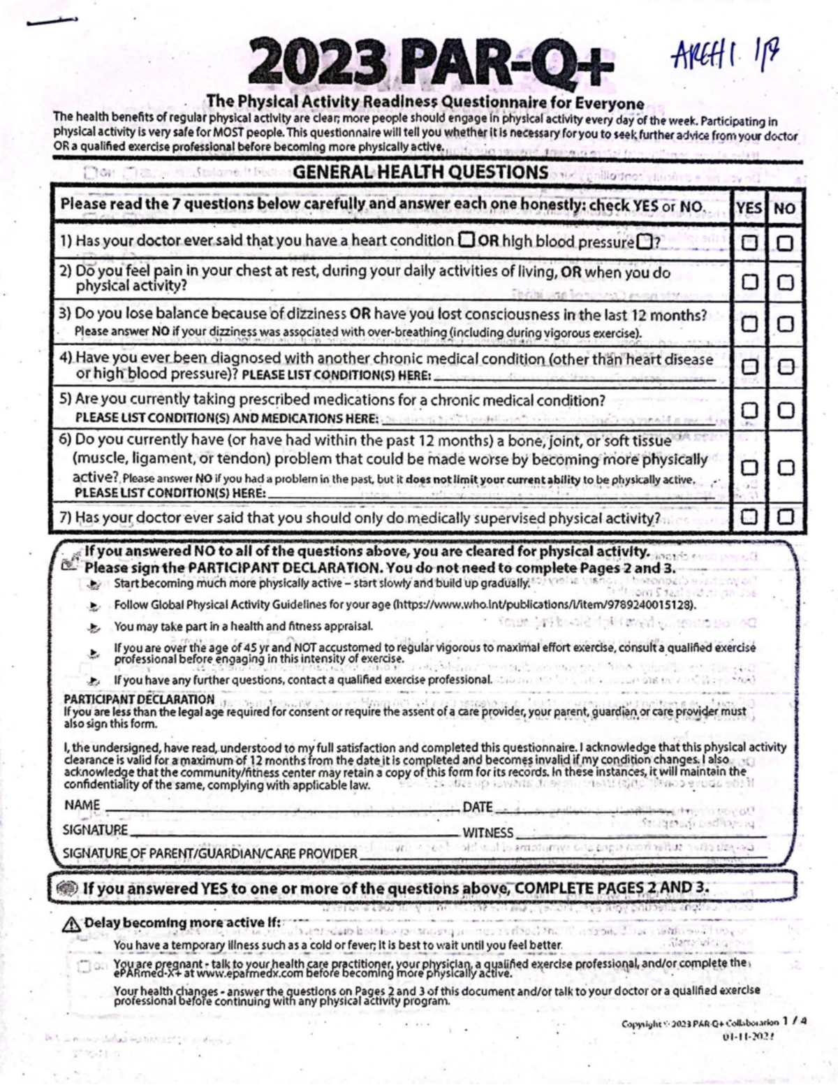 Path Fit-form - PathFit Form - Bachelor of Physical Education - Studocu