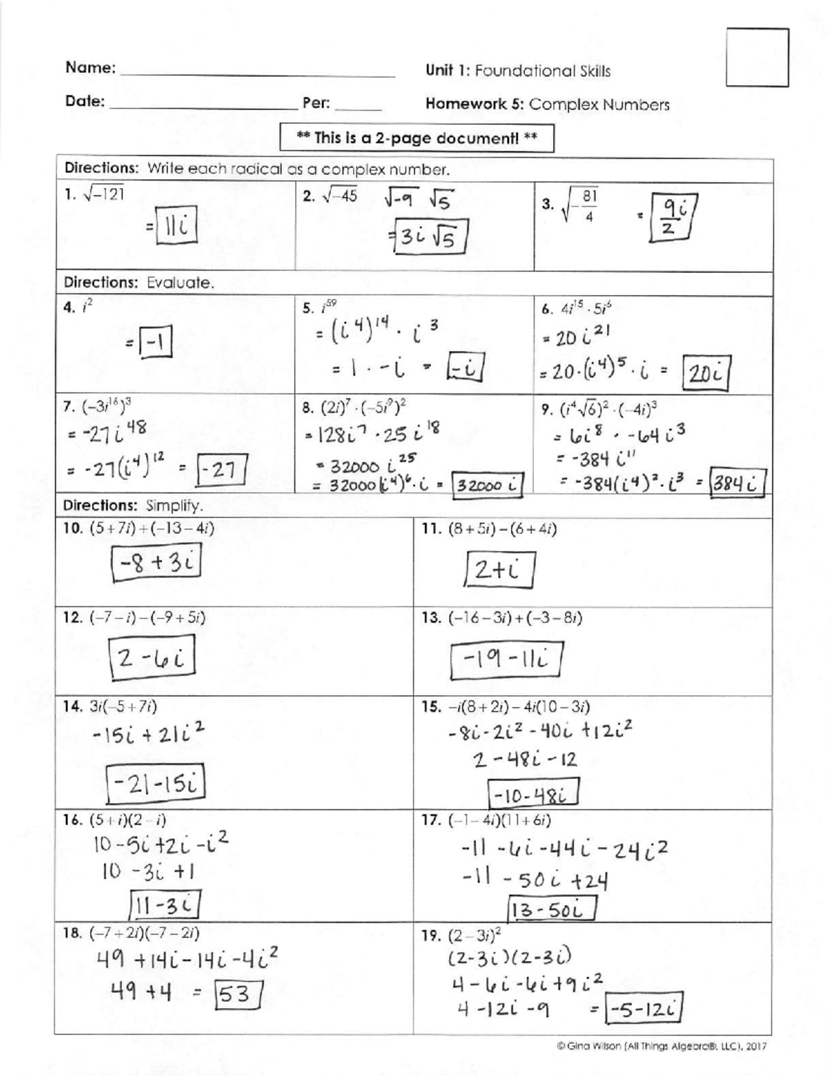 Homework 5 : Complex numbers - Studocu