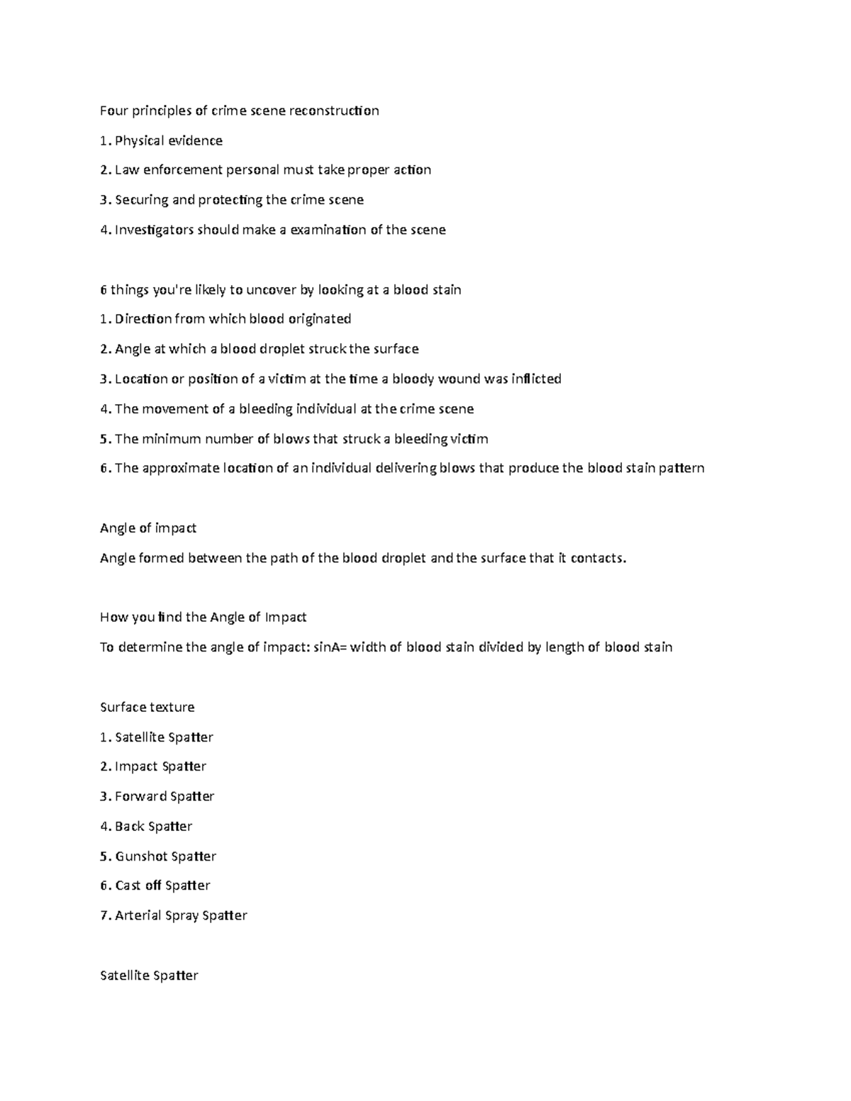 ccj-3701-class-notes-7-four-principles-of-crime-scene-reconstruction