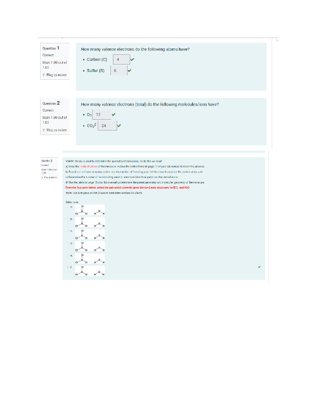 PRE-LAB QUIZ 1 Answers - Advanced Chemistry - Studocu