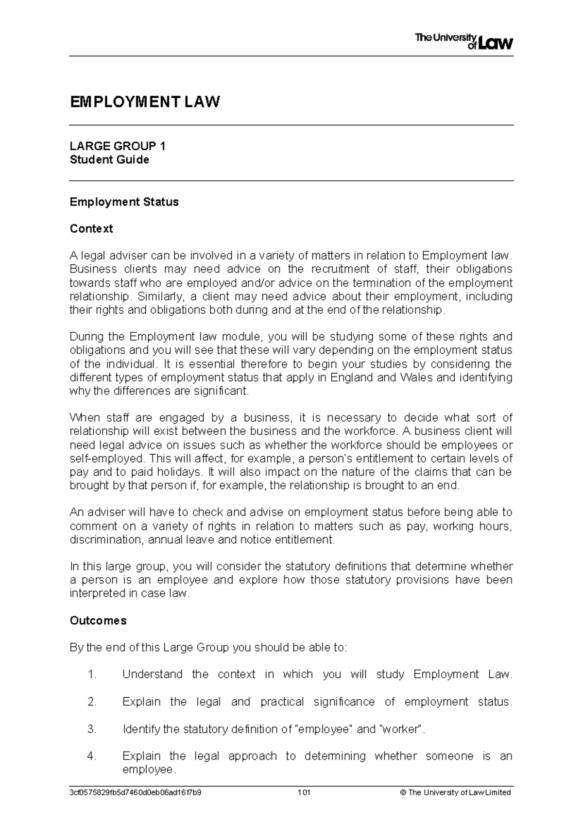 2324 employment lg01 ce01 student guide t - EMPLOYMENT LAW LARGE GROUP ...