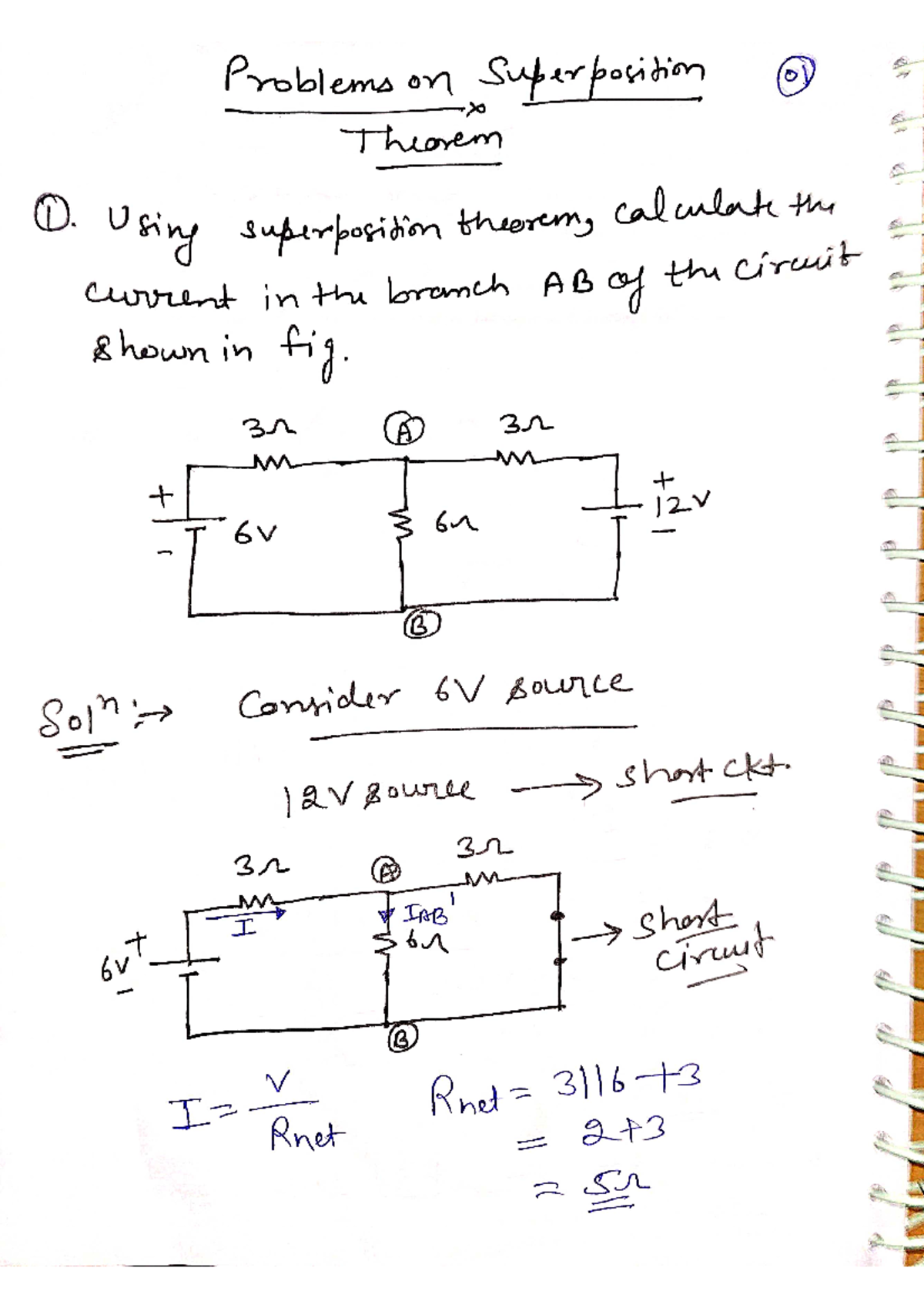 Superposition Theorem Numericals - Problems On Superposition Of Theoern ...