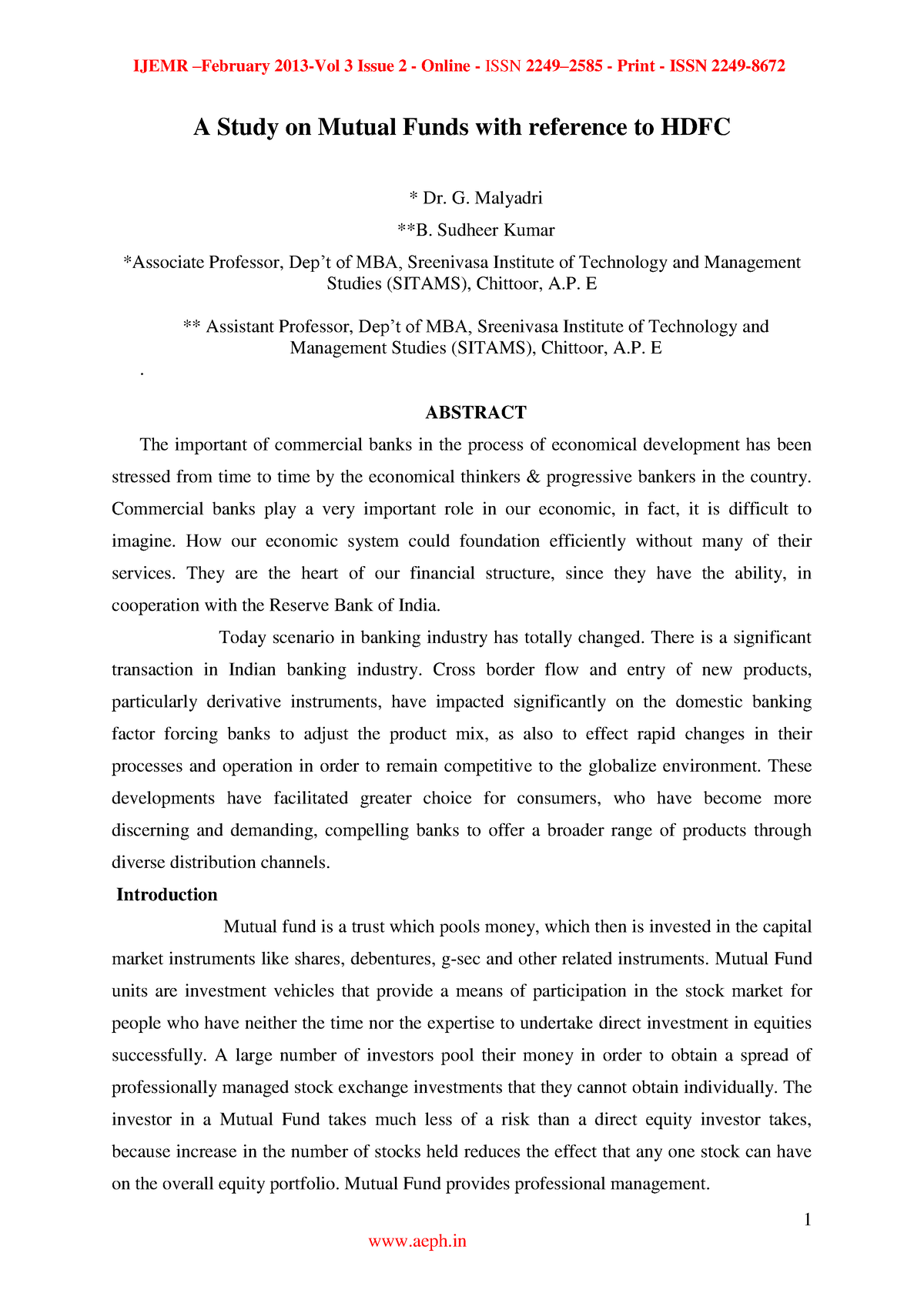 short case study on mutual funds