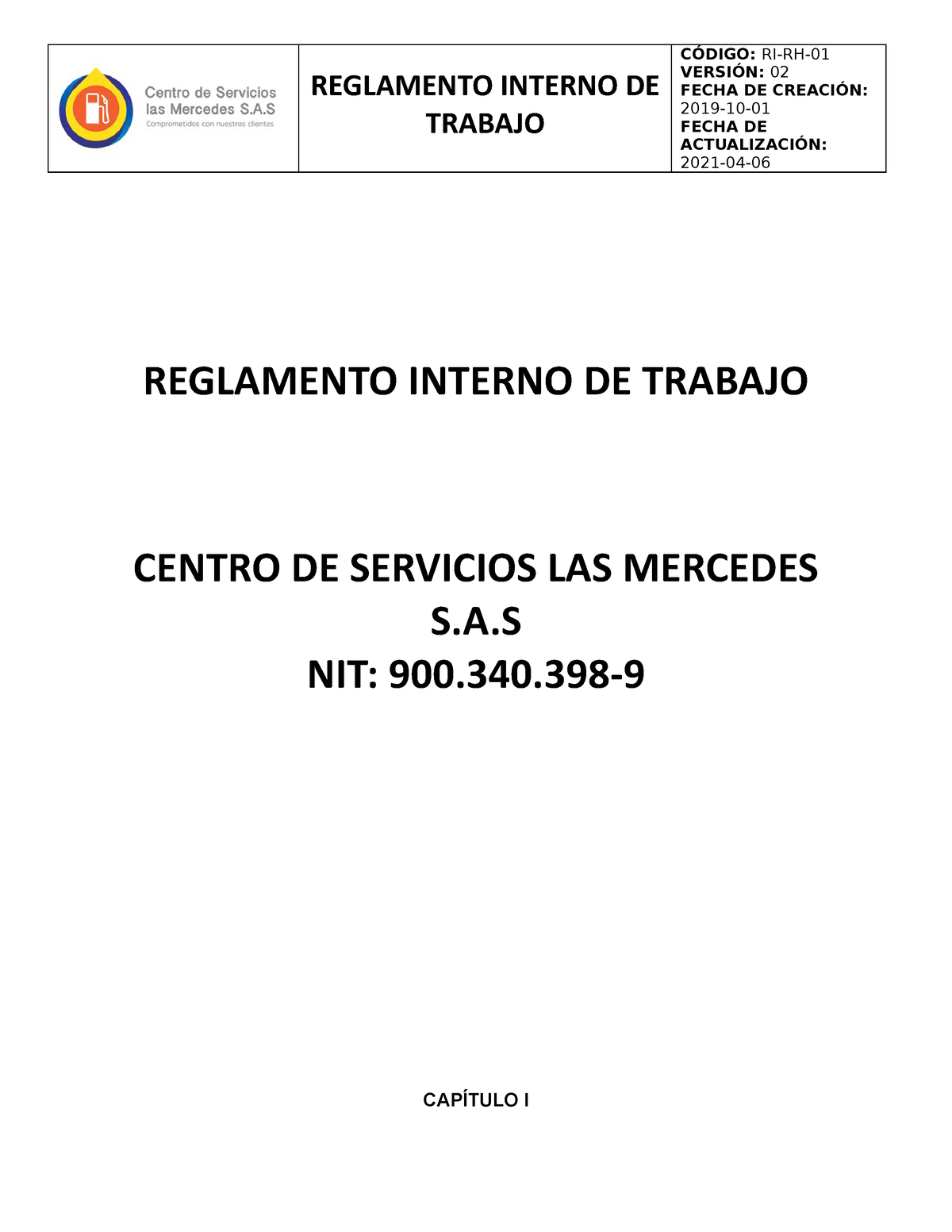 Reglamento Interno De Trabajo Cds Abril Reglamento Interno De