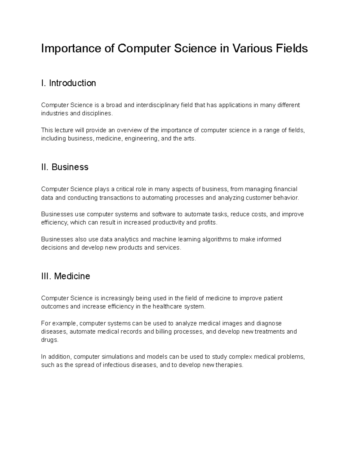 Computer Science I (EGR-1210) Lecture 48 - Importance of Computer ...