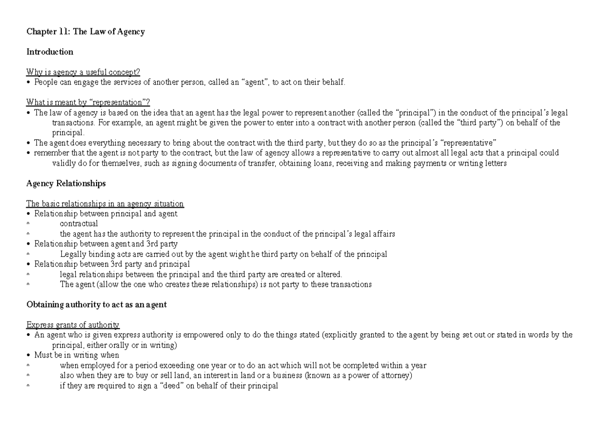 assignment-on-legal-language-chapter-11-the-law-of-agency