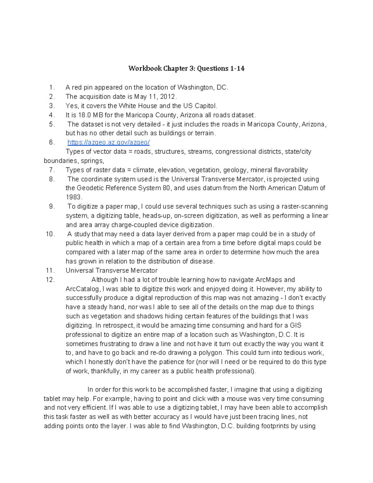 Introduction to GIS - Workbook Chapter 3 - Workbook Chapter 3 ...