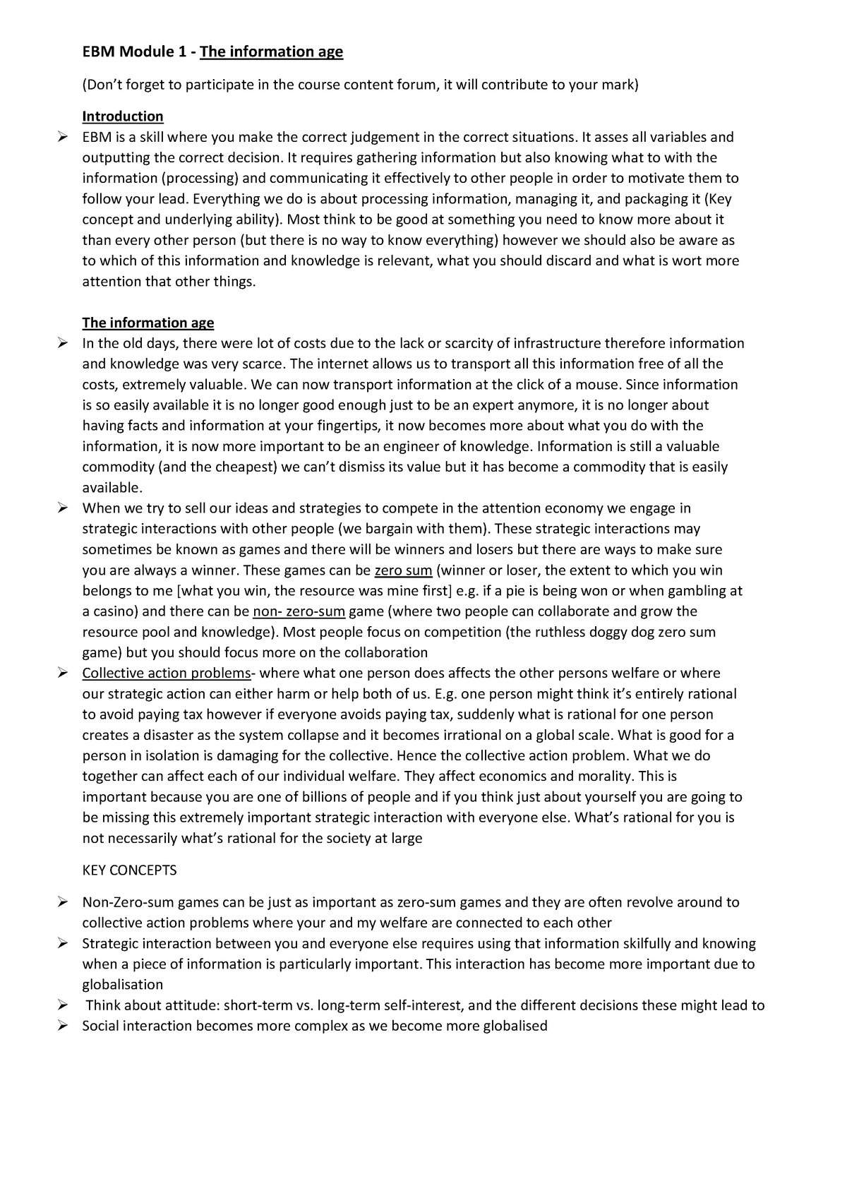 EBM Modules 1 & 2 - EBM SUMMARY OF MODULE 1 AND 2 - EBM Module 1 The ...