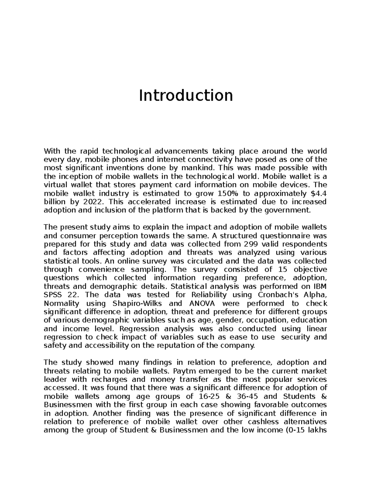 Introduction - hint for synopsis of minor projects - Introduction With ...
