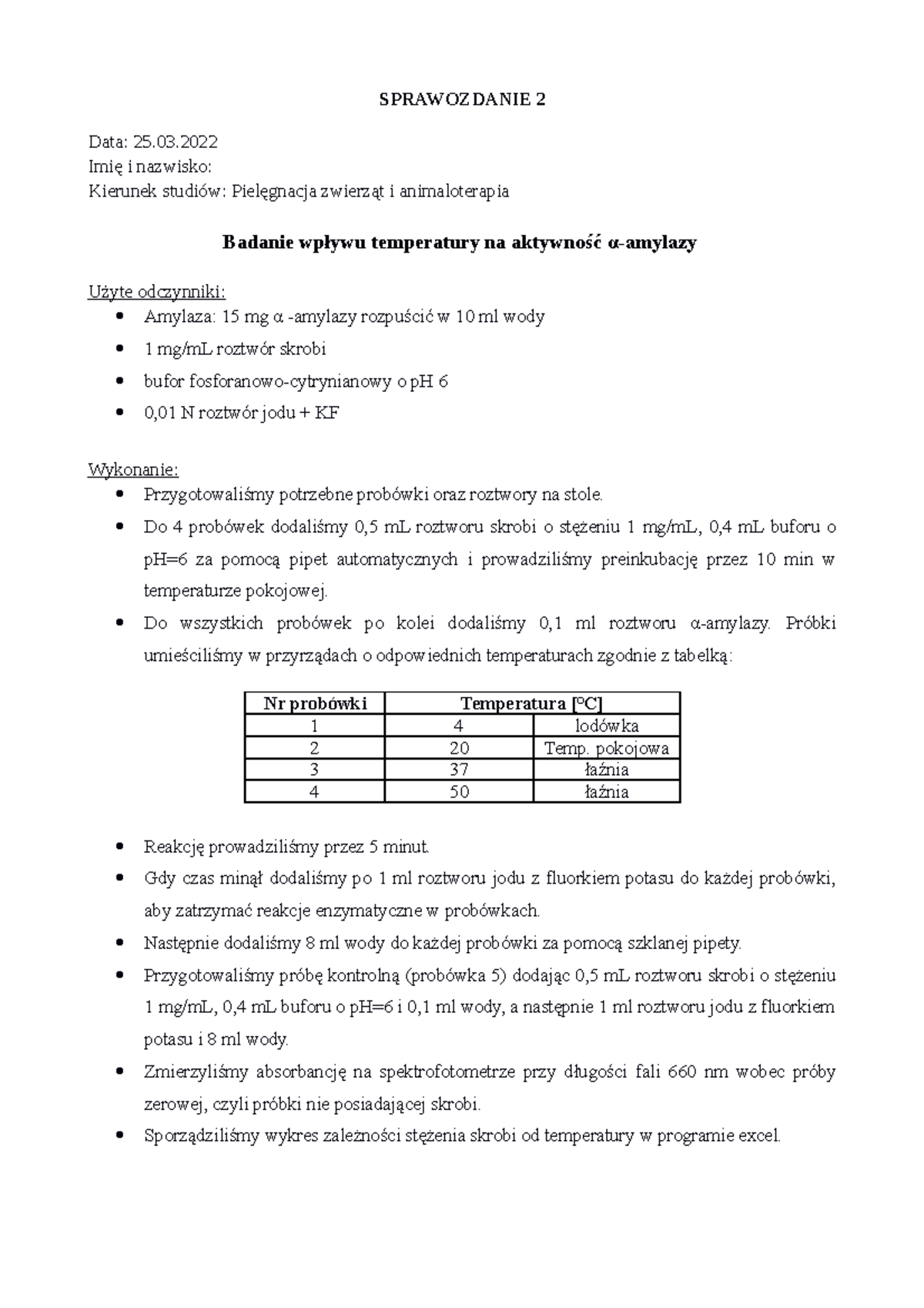 Sprawdzian Klasa 2 Choroby I Pielęgnacja Zwierząt