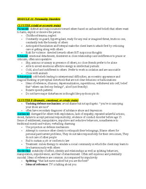 Mental Health EXAM 4 - NOTES FOR EXAM 4 - MENTAL HEALTH EXAM 4 Module ...