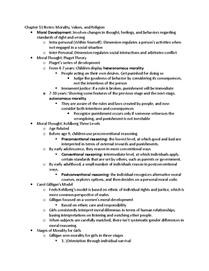 Chapter 10 Notes - Chapter 10 Notes: Emotional Development and ...