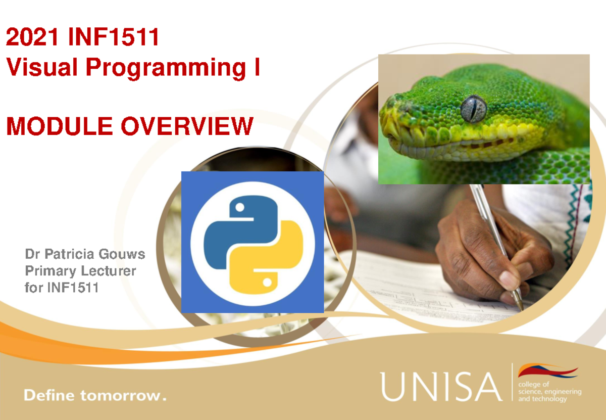 2021 Unit0 Overview Inf1511 2021 Inf Visual Programming I Module Overview Dr Patricia 2021 Unit0 Overview Inf1511 2021 Inf Visual Programming I Module Overview Dr Patricia