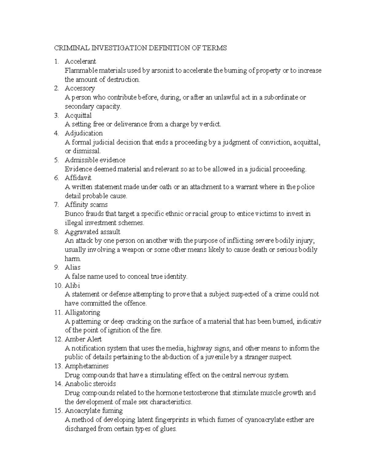 520370624 Criminal Investigation Definition of Terms - CRIMINAL ...