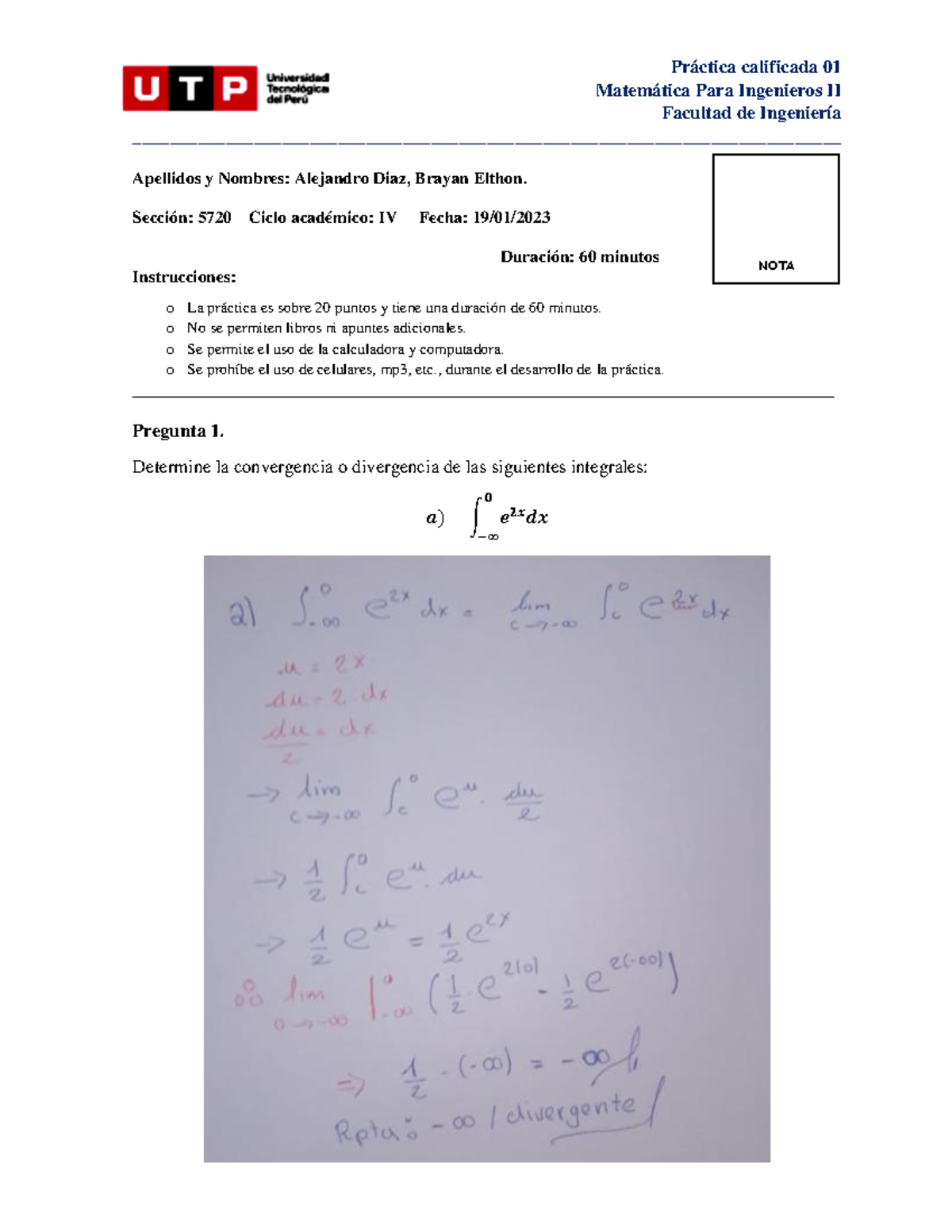 Práctica Calificada 01 - Práctica Calificada 01 Matemática Para ...