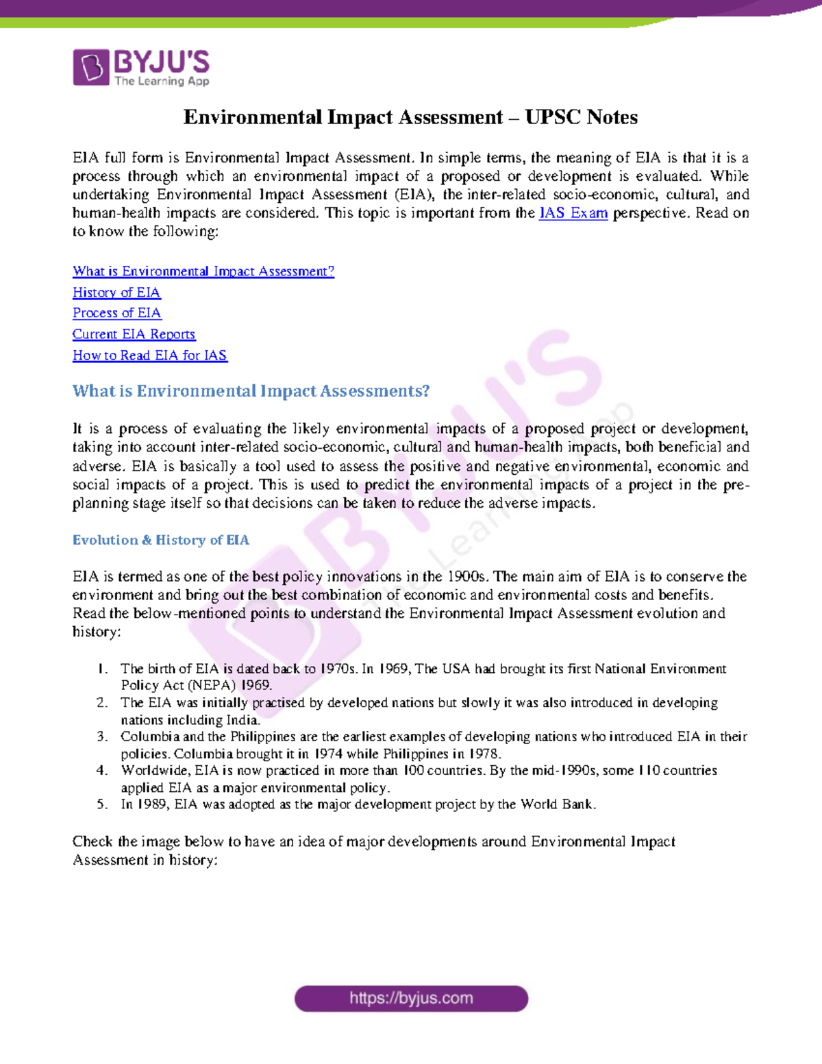 Environmental Impact Assessment Environmental Impact Assessment 