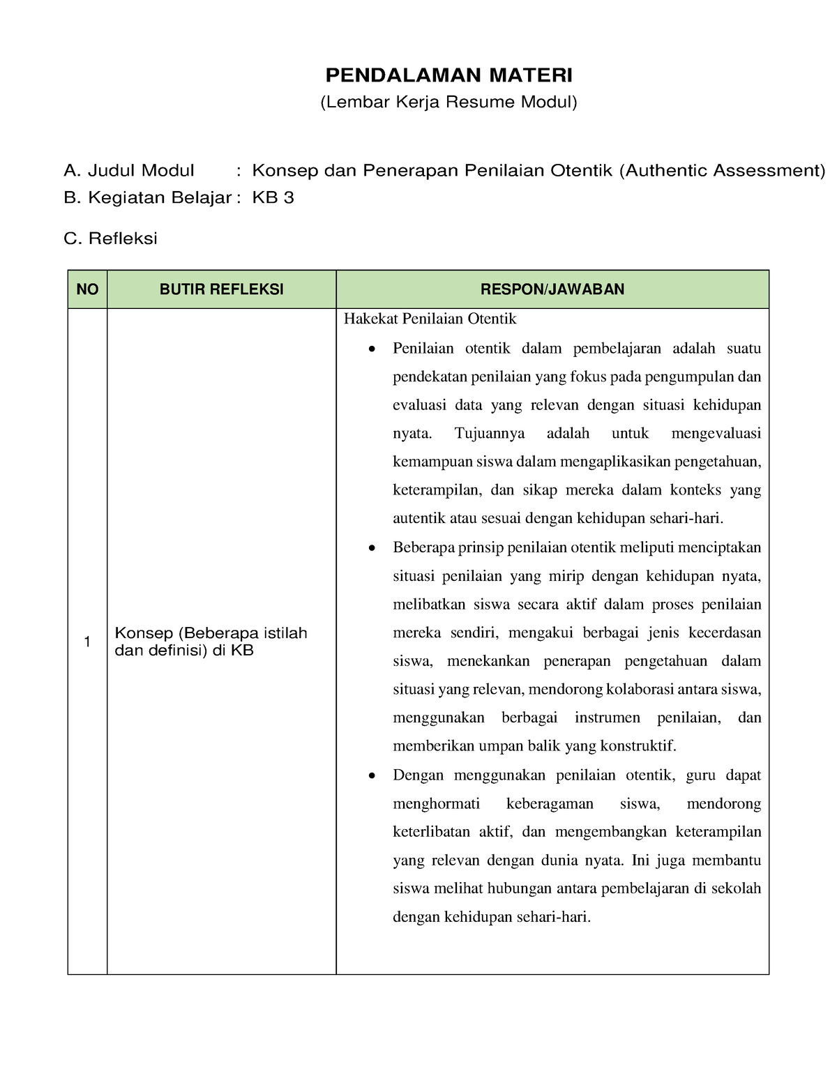 KB - 3 Pendalaman Materi - PENDALAMAN MATERI (Lembar Kerja Resume Modul ...