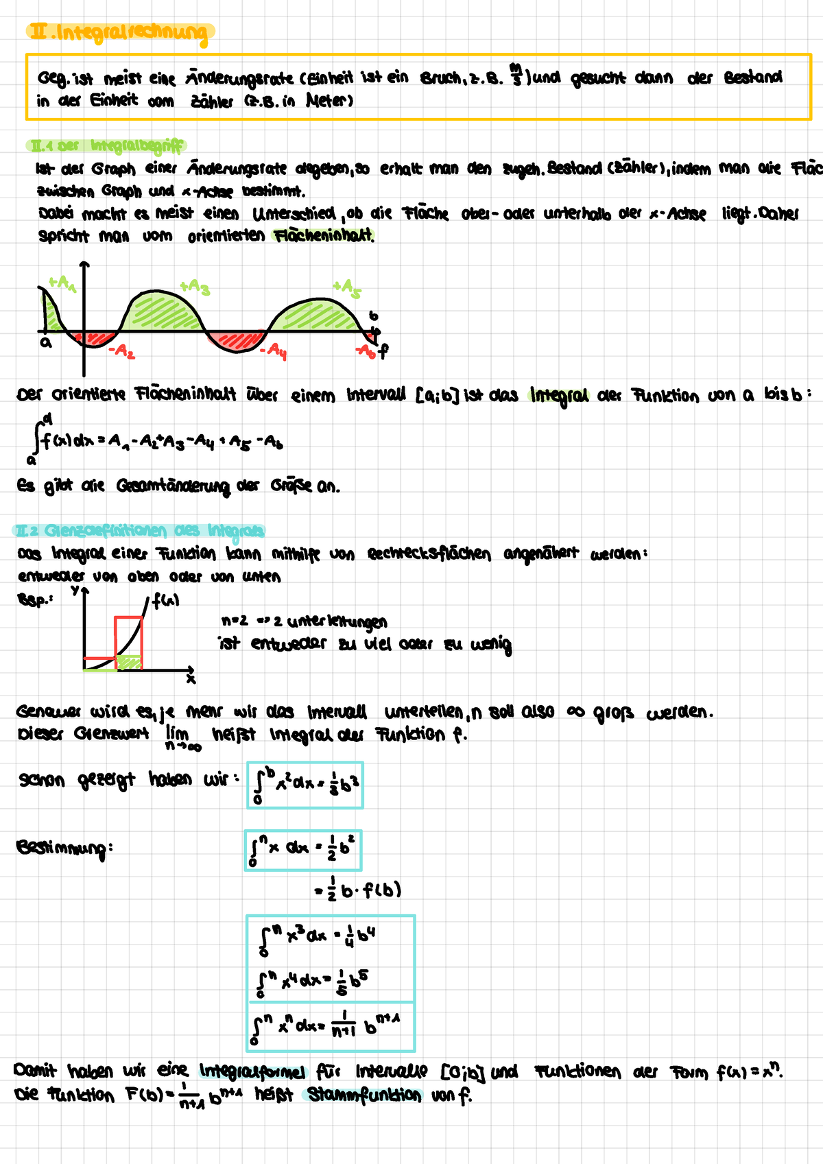 Klasse 11 Integralrechnung - #. Integralrechnung Geg. Ist Meist Eine ...