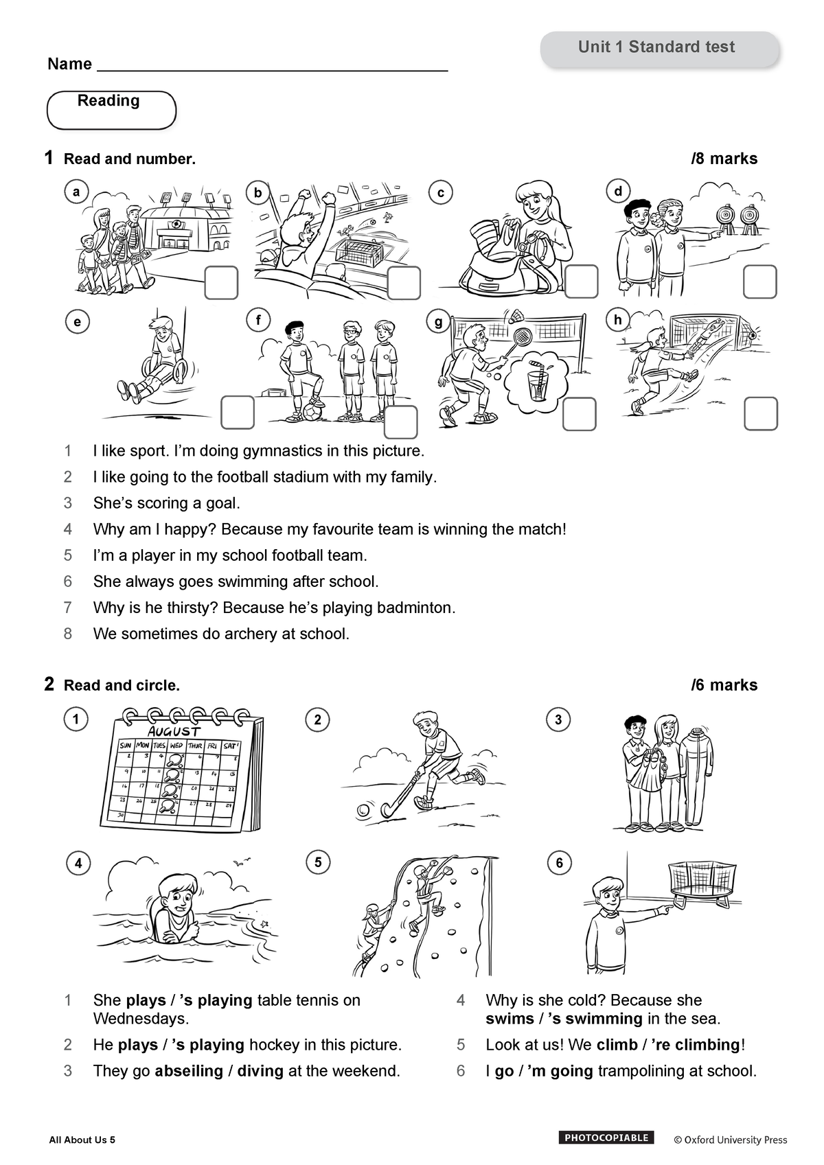 01 AAU Level 5 Test Standard Unit 1 - Unit 1 Standard test Name - Studocu