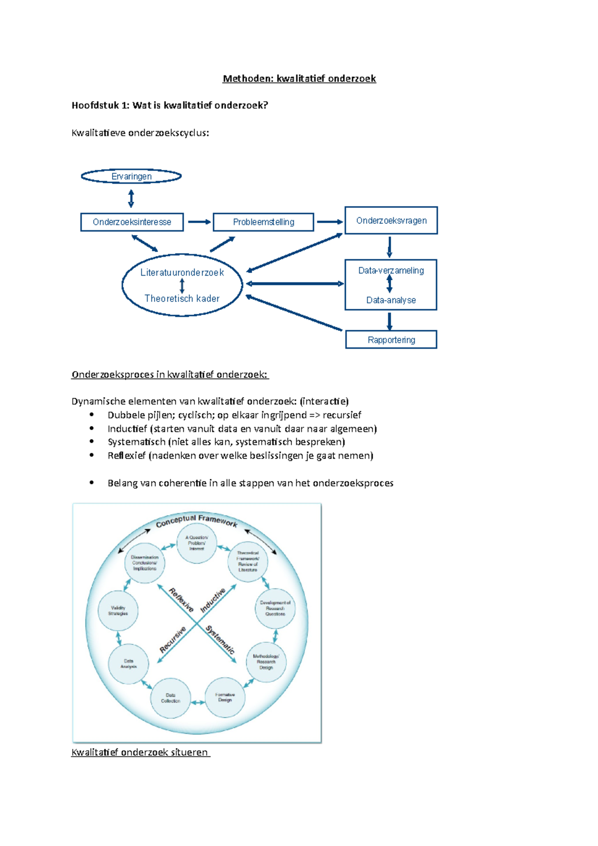 Samenvatting Methoden - Kwalitatief Onderzoek - Methoden: Kwalitatief ...
