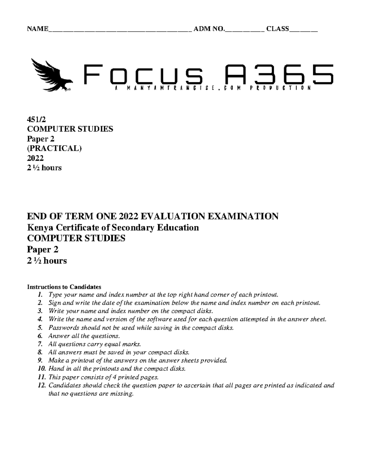 Computer paper 2 revision kit for word processor and database model