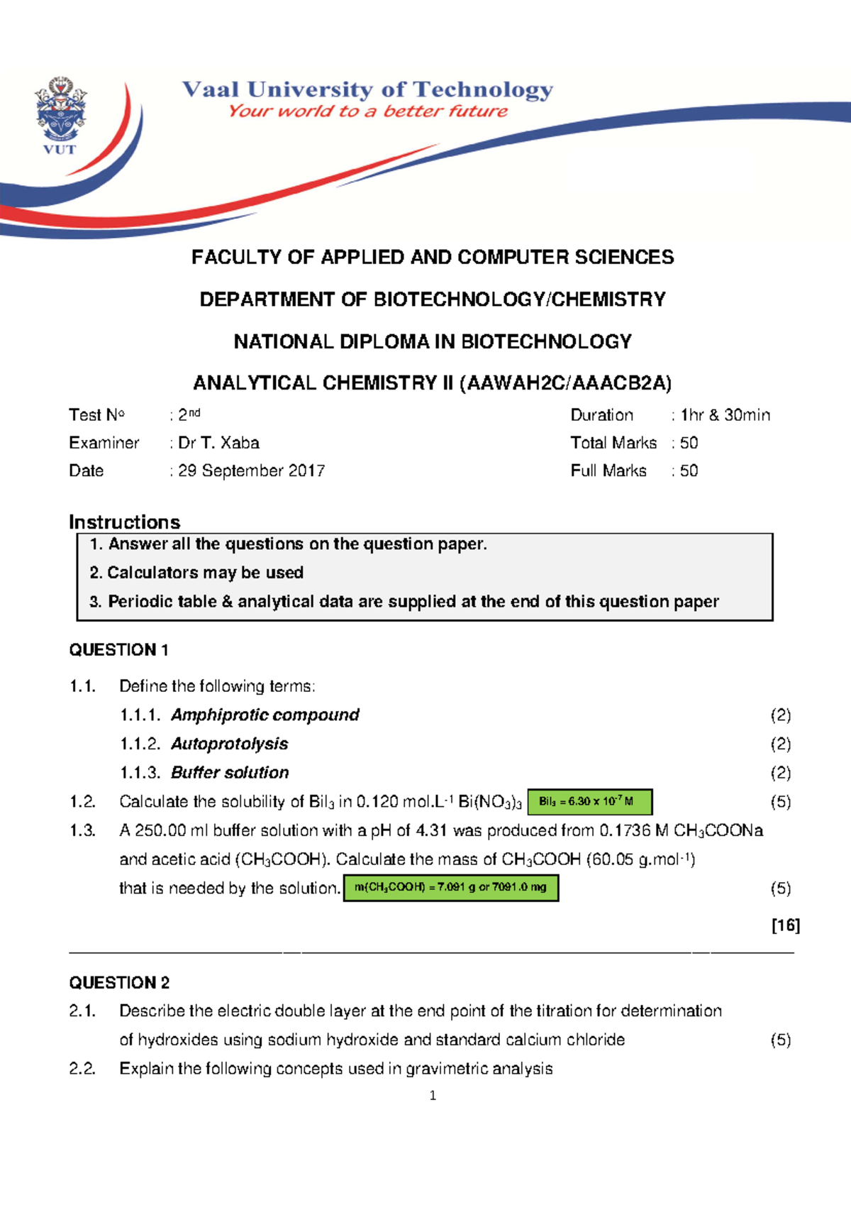 Test 2 Past Test - Analytical Chemistry Test 2 Based On Learning Unit 4 ...