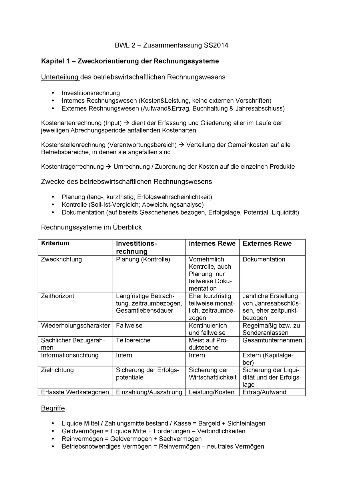 Bwl 2 Zusammenfassung Bwl Frankfurt Uas Studocu