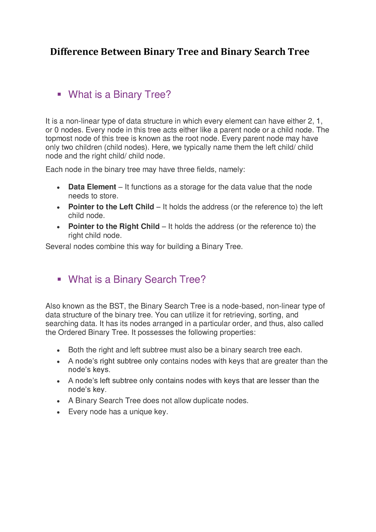 Difference Between Binary Tree And Binary Search Tree Every Node In   Thumb 1200 1698 