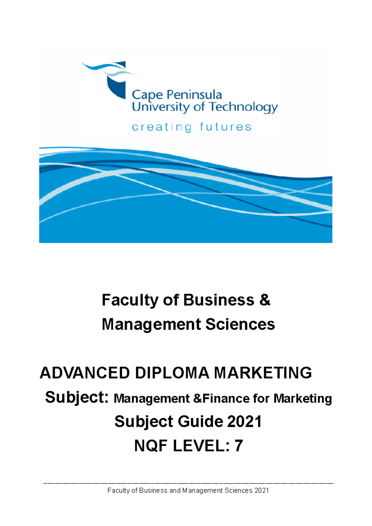 Advanced Diploma Guide 2021 - Faculty Of Business & Management Sciences ...