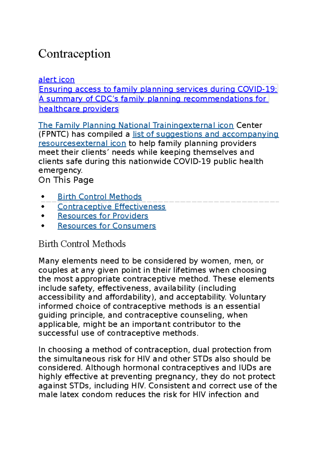 Contraception - leson plan , presentation , - Contraception alert icon ...