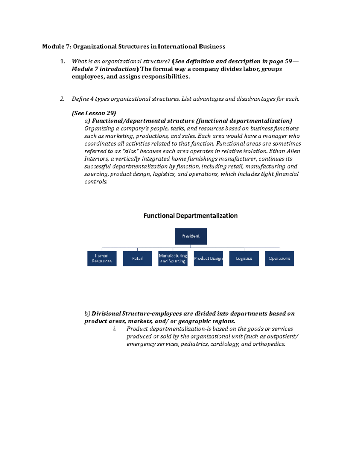 Module 7 D080 done - Module 7: Organizational Structures in ...